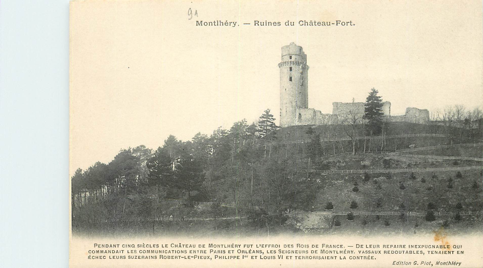 CPA Montlhery Ruines du Chateau Fort 