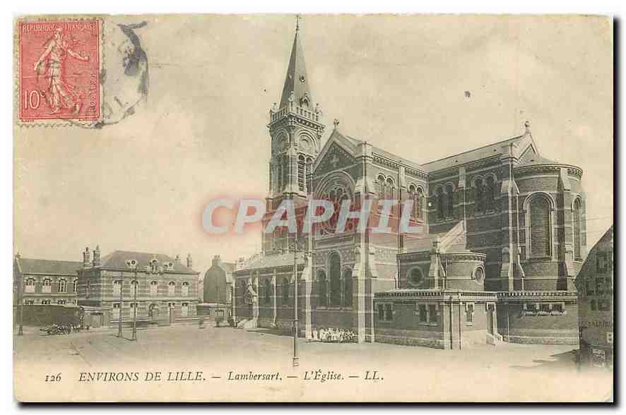 CPA Environs de Lille Lambersart L'Eglise 