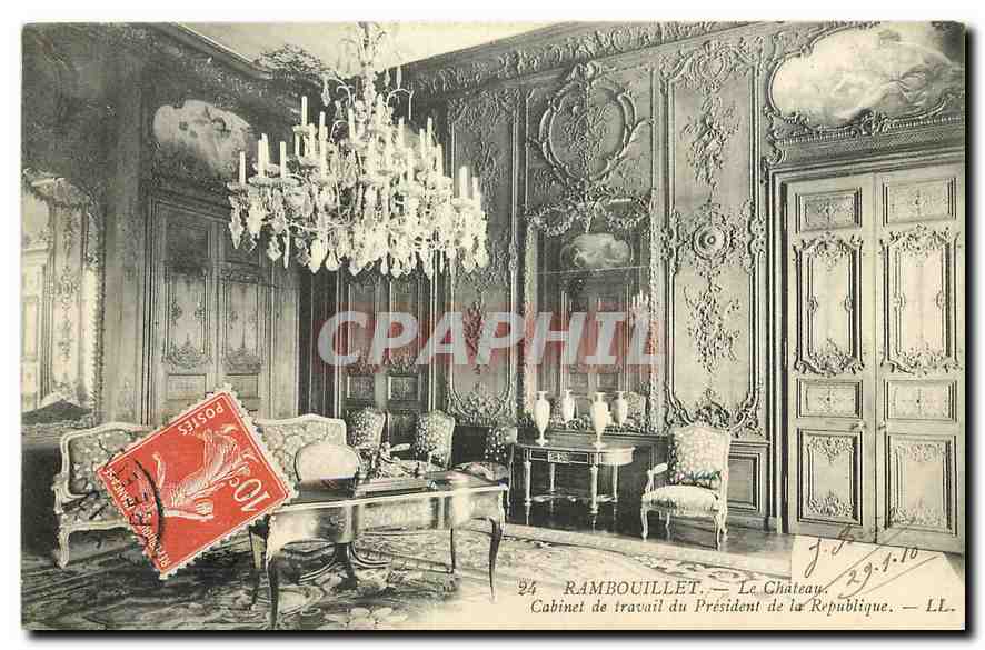 Rambouillet — Le Château. Cabinet de travail du Président de la République — LL
