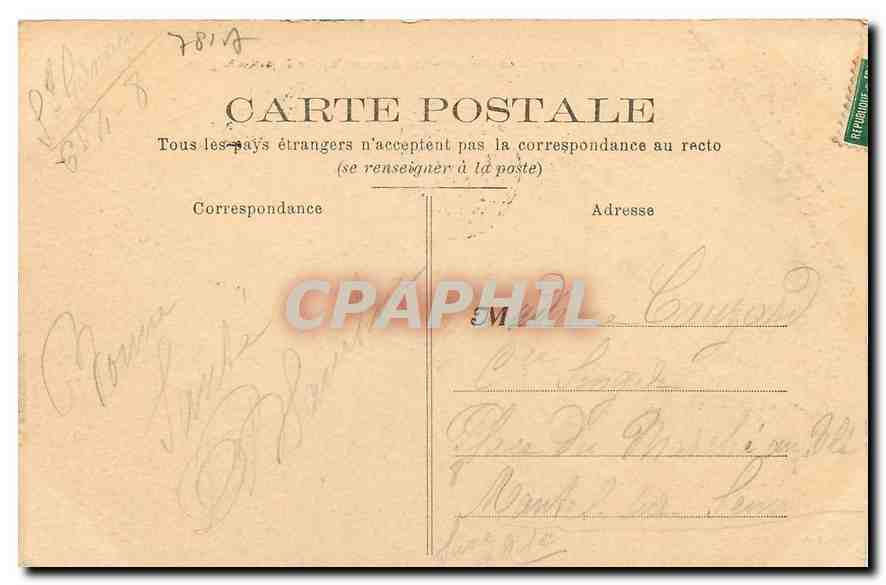 CPA St Germain en Laye Le Chateau Vue d'ensemble prise du Jardin Anglais  — Verso