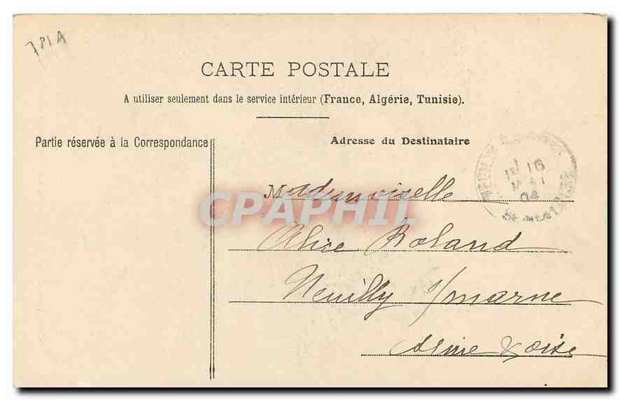 CPA Versailles Petit Trianon La Tour de Marlborough  — Verso