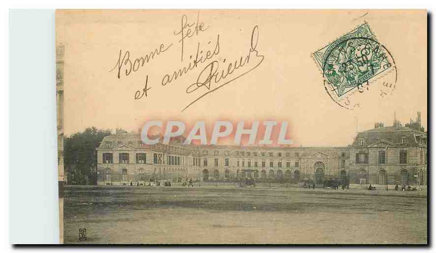 CPA Versailles Caserne d'artillerie Place d'armes Anciennes ecuries
