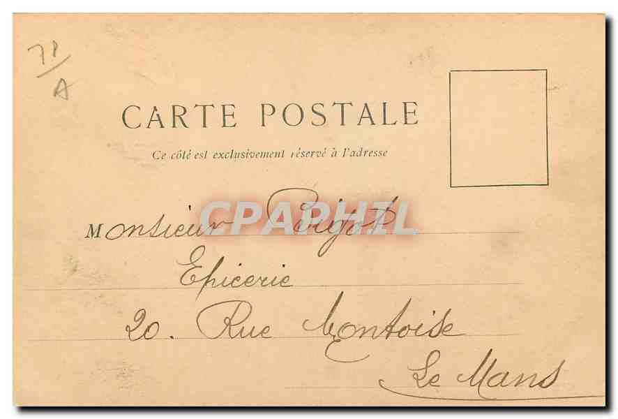 CPA Versailles Caserne d'artillerie Place d'armes Anciennes ecuries — Verso