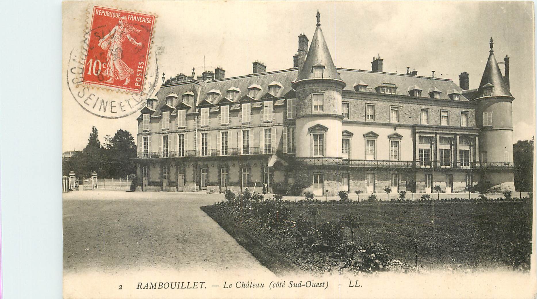Rambouillet — Le Château (côté Sud-Ouest) — LL.