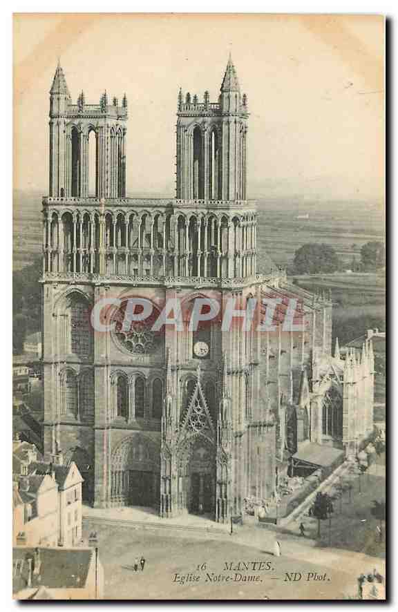 CPA Mantes Eglise Notre Dame 