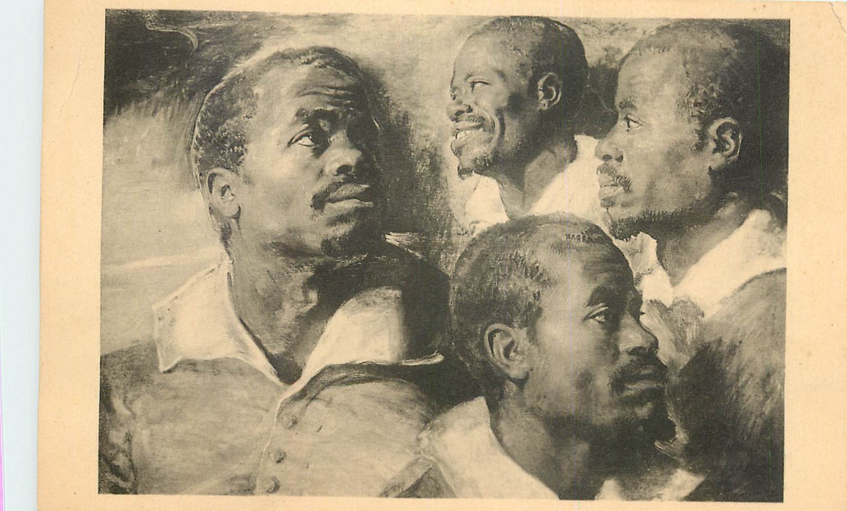 CPA P. P. Rubens Tetes de Negres Musee de Bruxelles 
