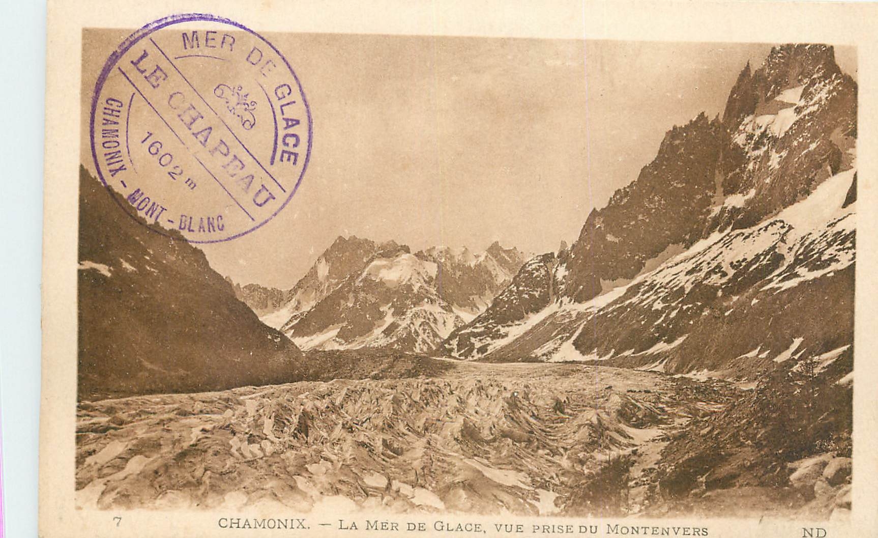 CPA Chamonix La Mer de Glace vue prise du Montenvers 