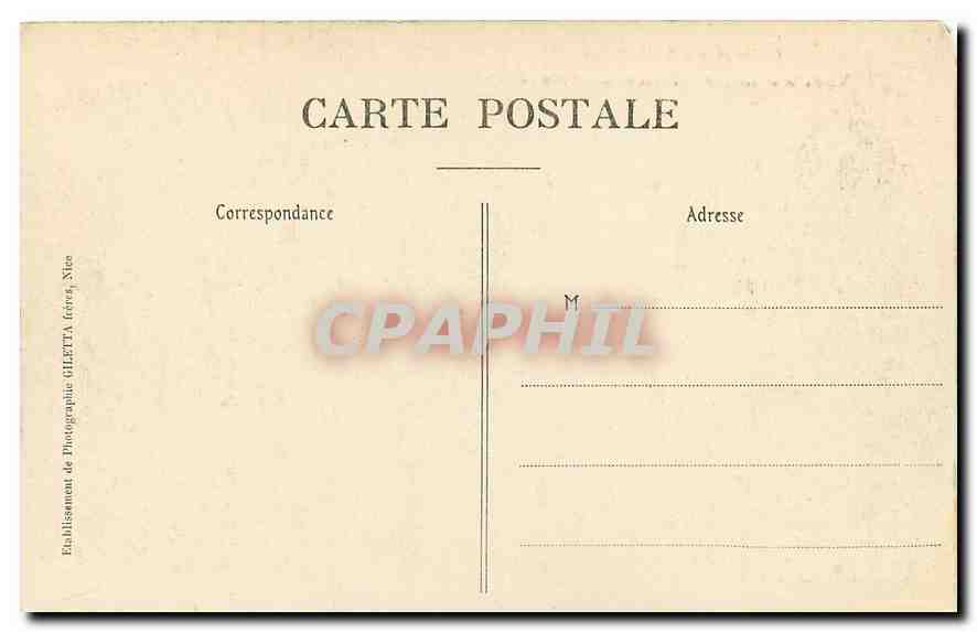 CPA Collection Artistique Monaco Palais du Prince  — Rückseite