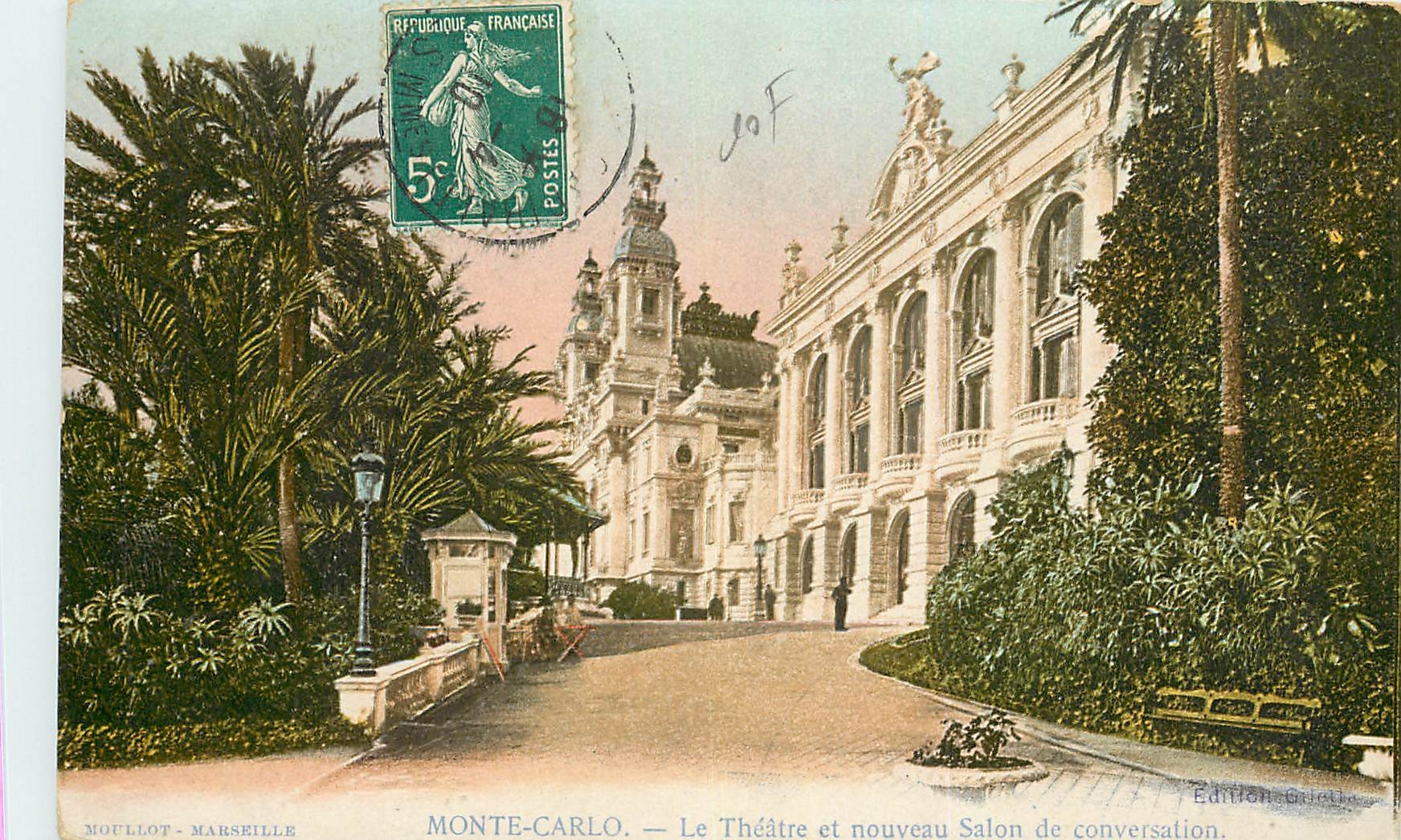 CPA Monte Carlo Le Theatre et Nouveau Salon de conversation 