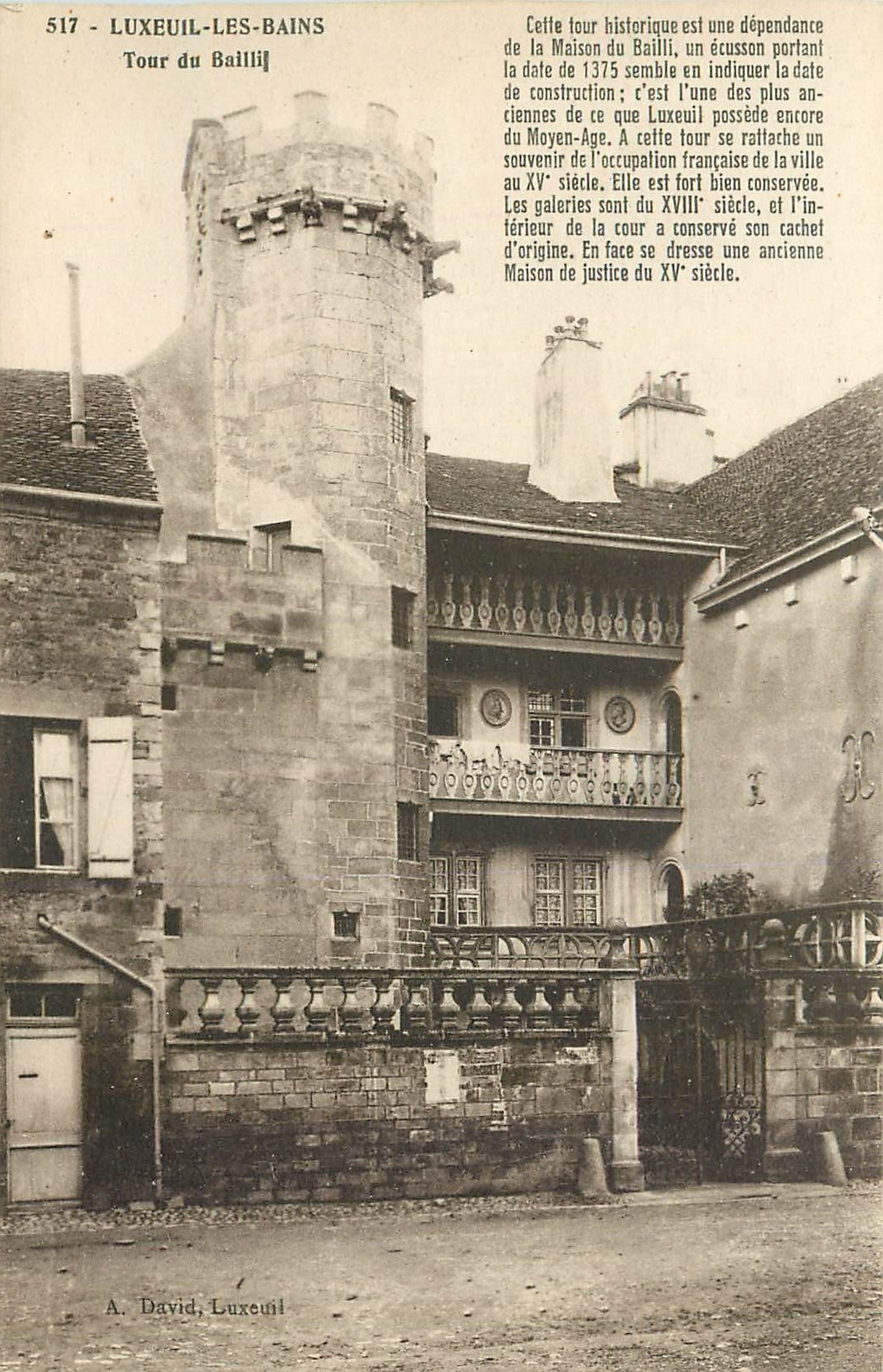 CPA Luxeuil les Bains Tour du Baillif 