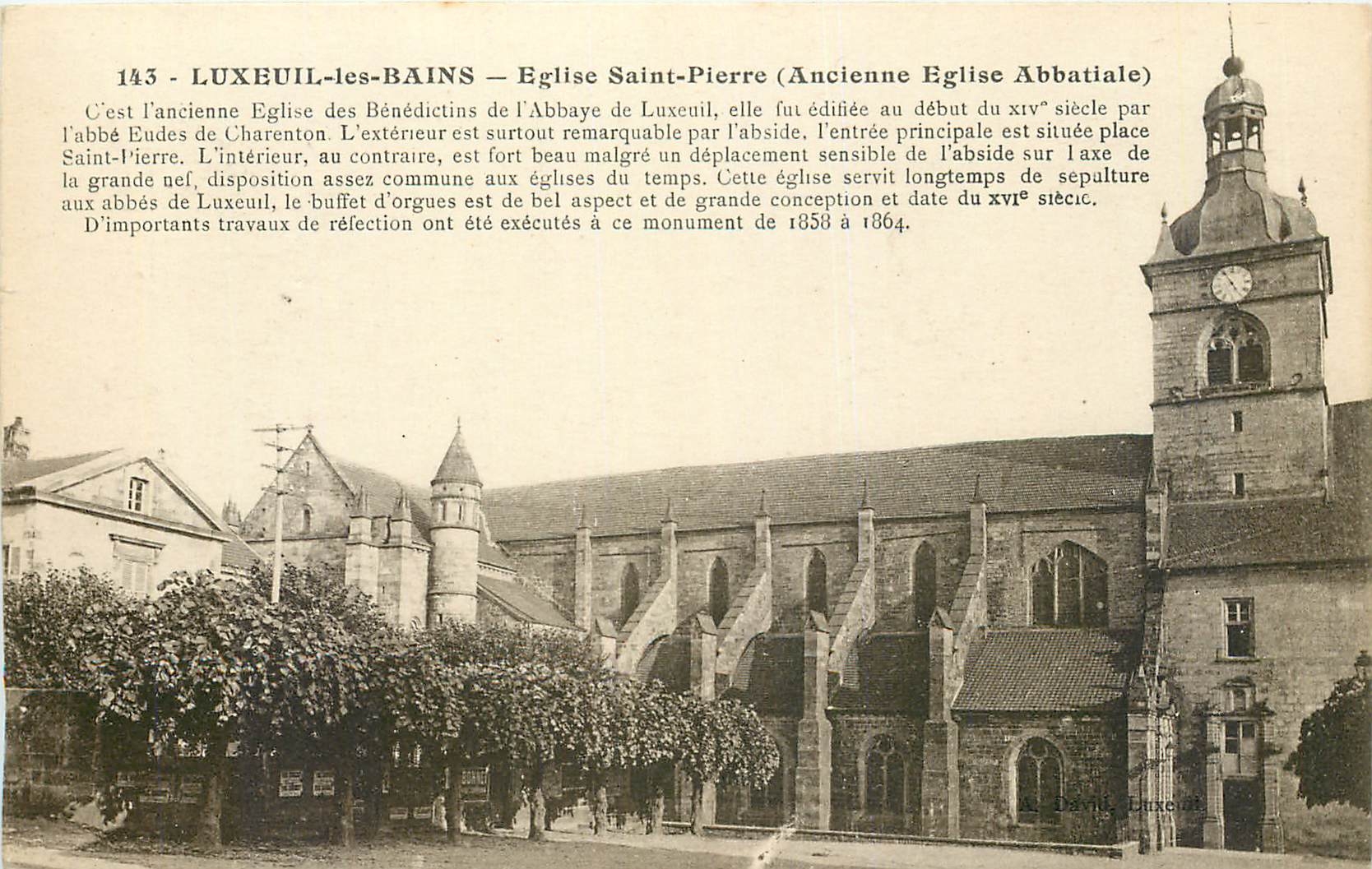 CPA Luxeuil les Bains Eglise Saint Pierre Ancienne Eglise Abbatiale 