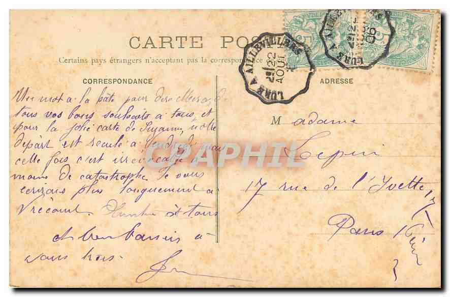 CPA Luxeuil les Bains Bain Ferrugineux  — Verso