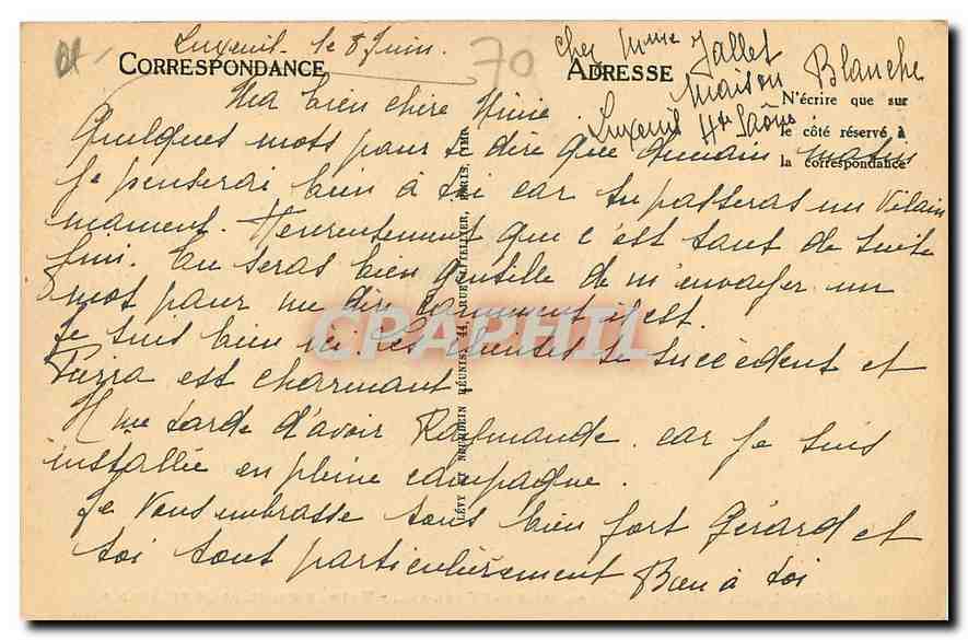 CPA Luxeuil les Bains L'Etablissement Thermal Entree principale et Grand Bain  — Verso