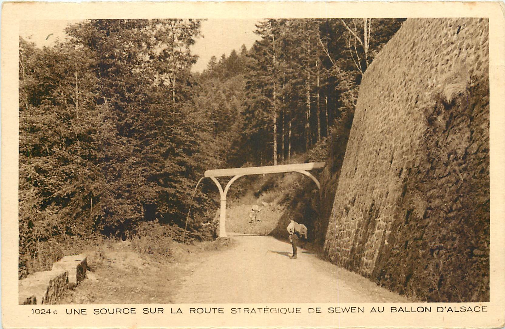 CPA Une Source sur la Route strategique de sewen au ballon d'Alsace 