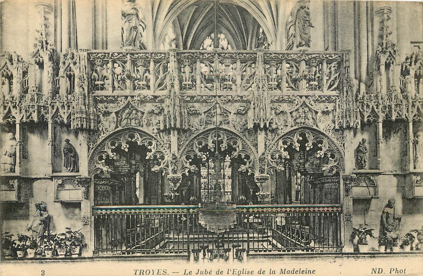 Troyes — Le Jubé de l'Église de la Madeleine — ND. Phot
