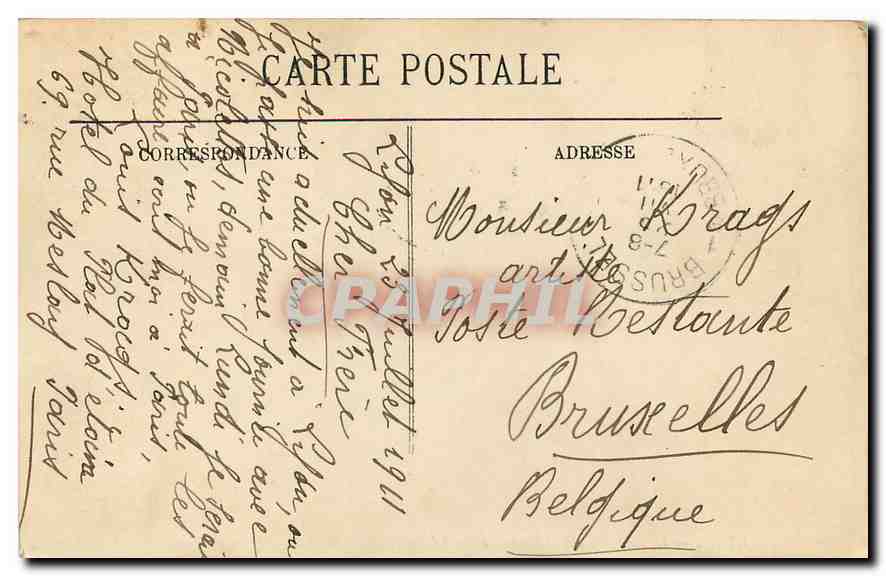 CPA Lyon Le Pont Morand et Fourviere  — Verso