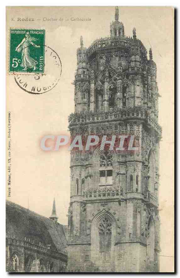 CPA Rodez Clocher de la Cathedrale 