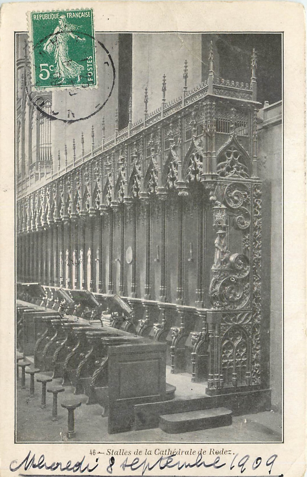 CPA Stalles de la Cathedrale de Rodez 