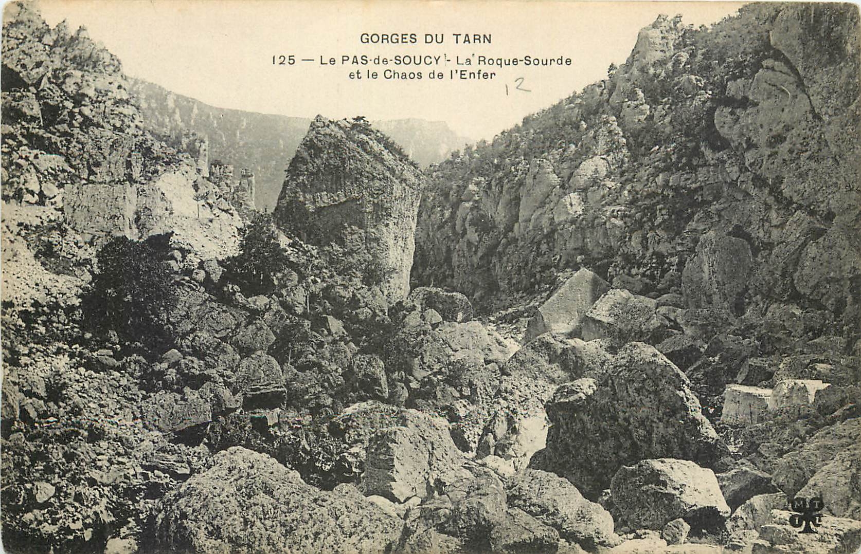 CPA Gorges du Tarn Le Pas de Soucy La Roque Sourde et le Chaos de l'Enfer 