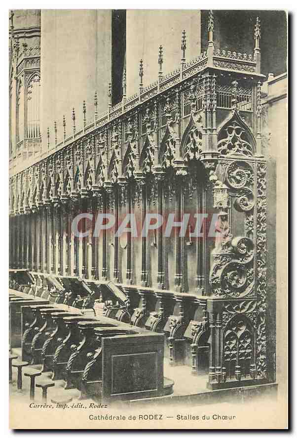 CPA Cathedrale de Rodez Stalles du Choeur 