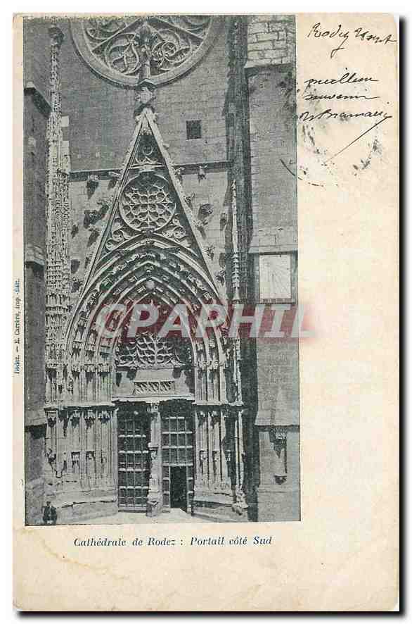 CPA Cathedrale de Rodez Portail cote Sud 
