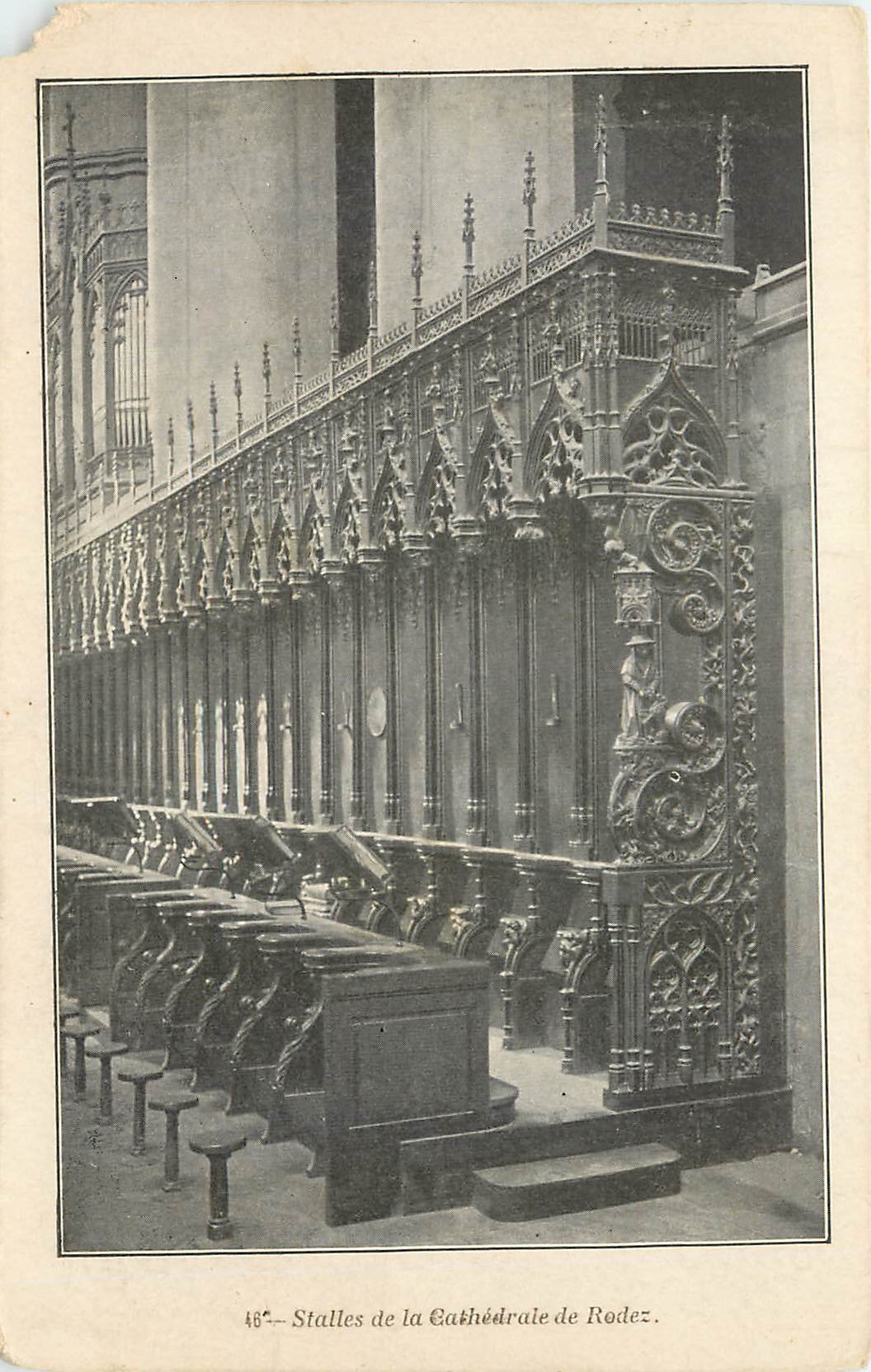 CPA Stalles de la Cathedrale de Rodez 