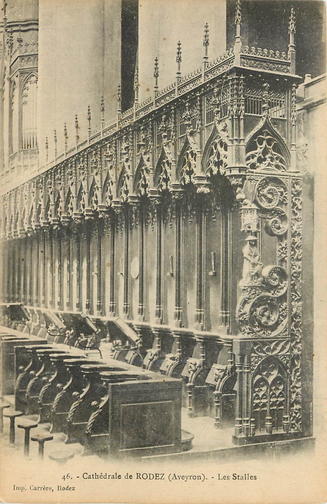 CPA Cathedrale de Rodez Aveyron Les Stalles 