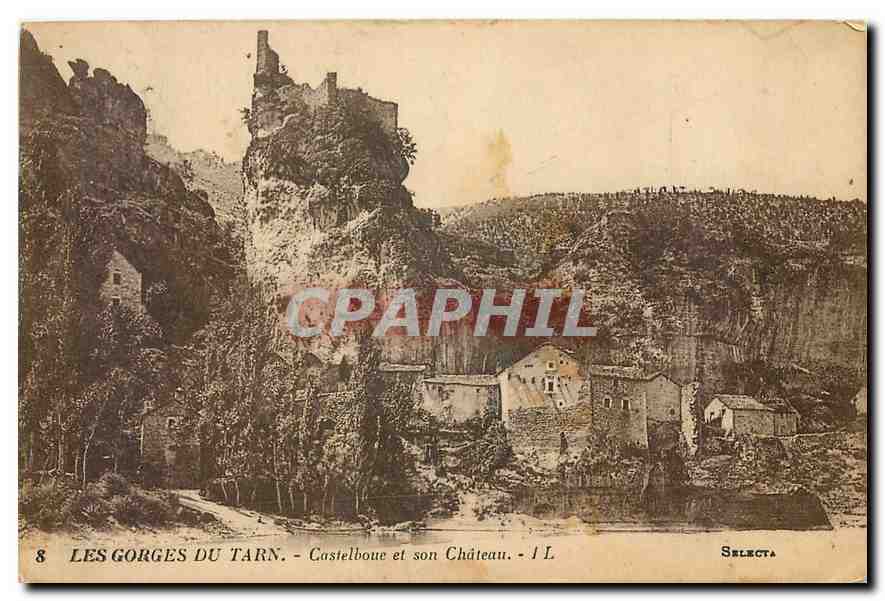 CPA Les Gorges du Tarn Castelboue et son Chateau 