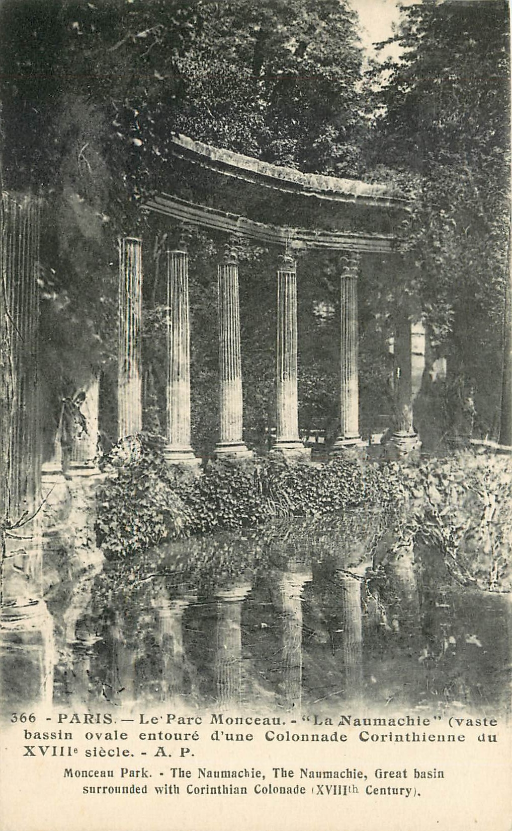 CPA Paris Le Parc Monceau La Naumachte 