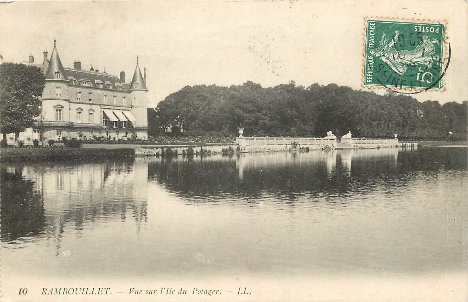 Rambouillet — Vue sur l'île du Polager — I.L.