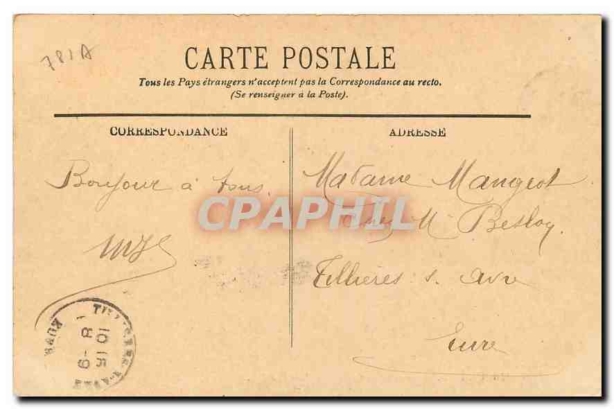 CPA Rambouillet Le Chateau Cote Sud Ouest  — Rückseite