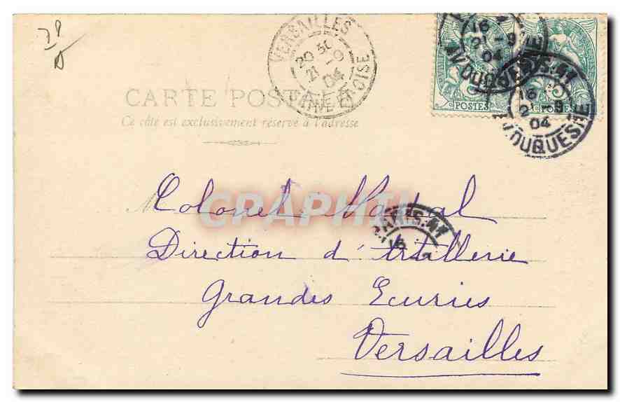 CPA Versailles Bassin de Ceres  — Back