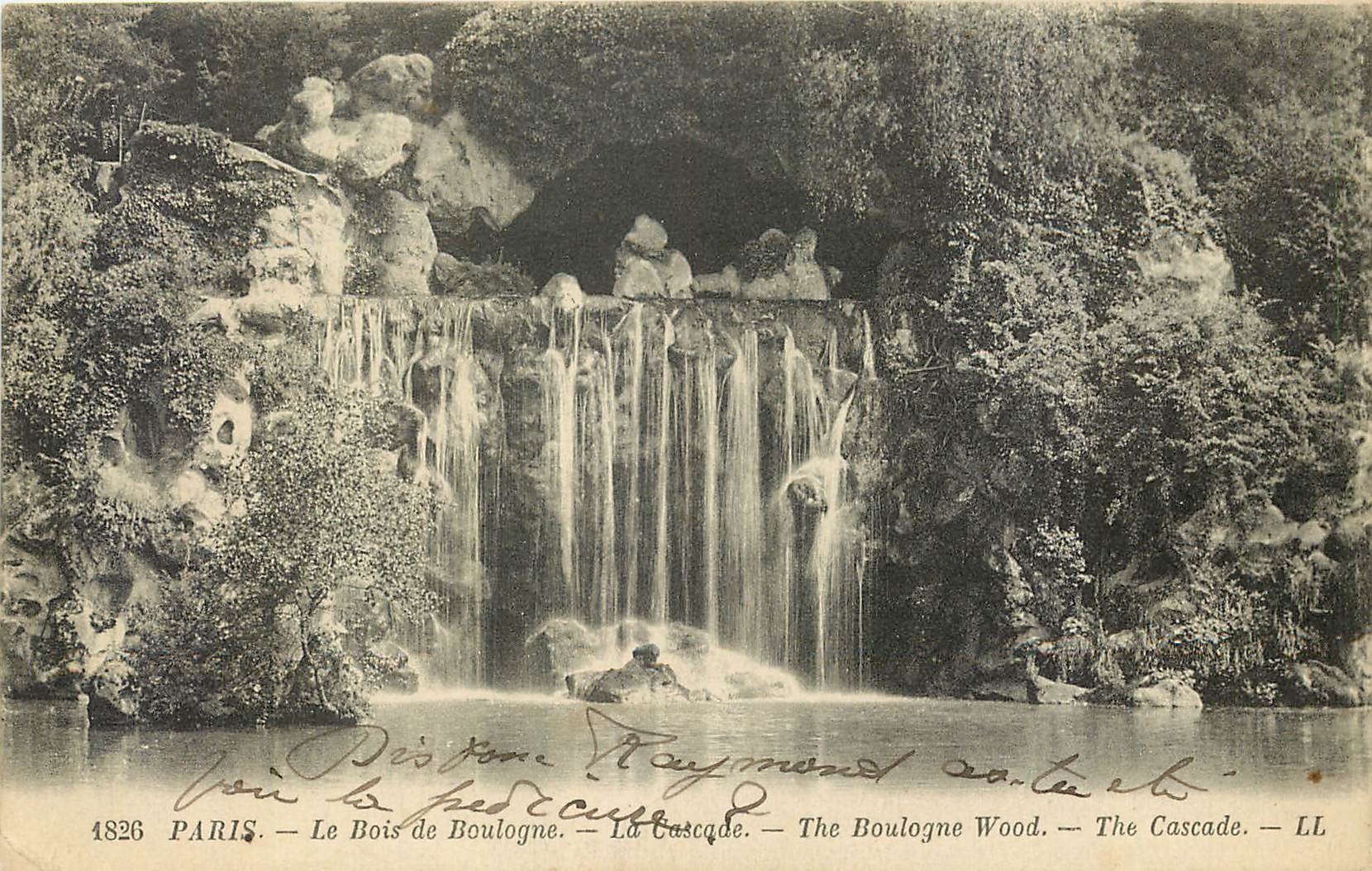 CPA Paris Le Bois de Boulogne La Cascade 