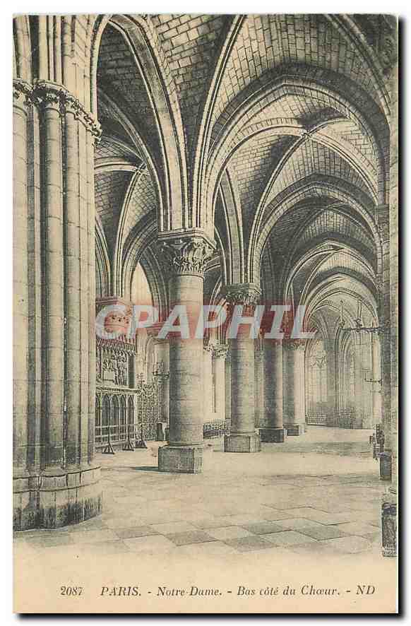 CPA Paris Notre Dame Bas cote de Choeur 