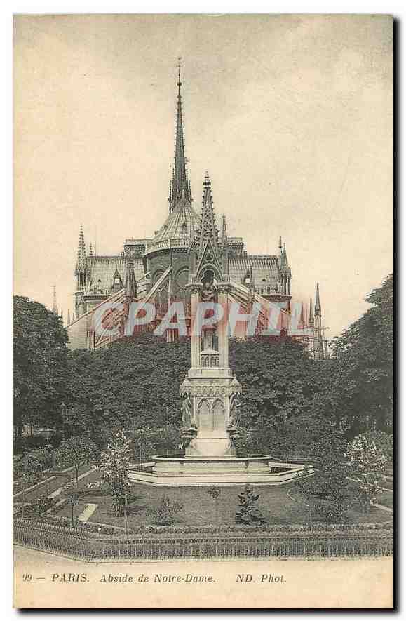 CPA Paris Abside de Notre Dame 
