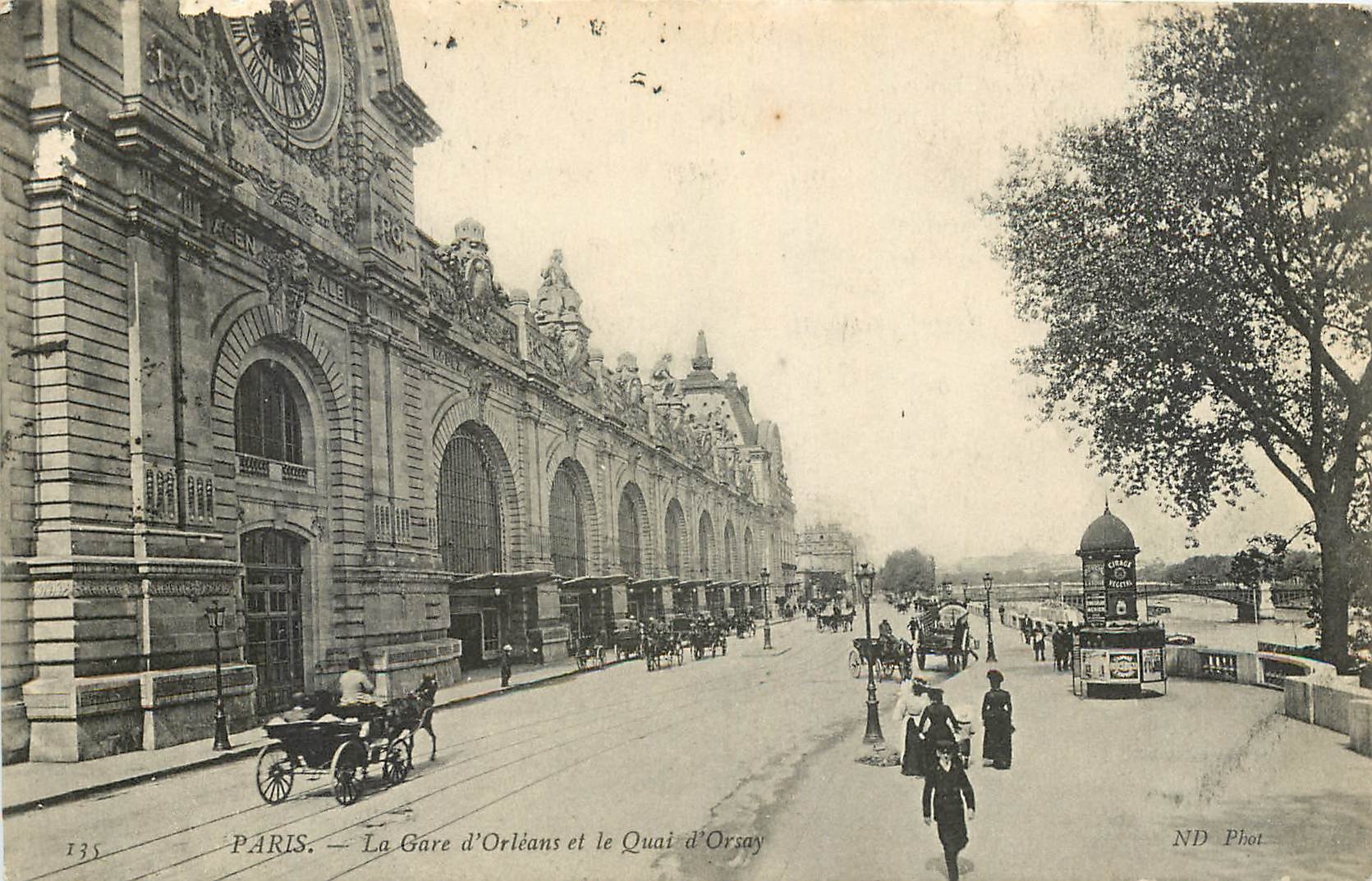 CPA Paris La Gare d'Orleans et le Quai d'Orsay 