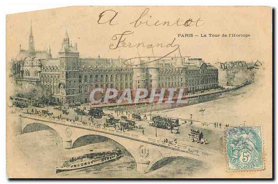 CPA Paris La Tour de l'Horloge 