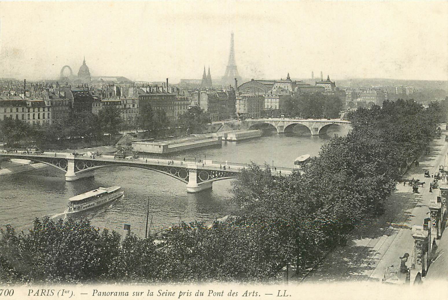 CPA Paris Panorama sur la Seine pris du Pont des Arts 