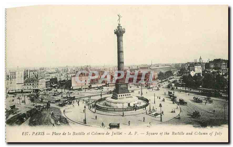 CPA Paris Place de la Bastille et Colonne de Juillet 