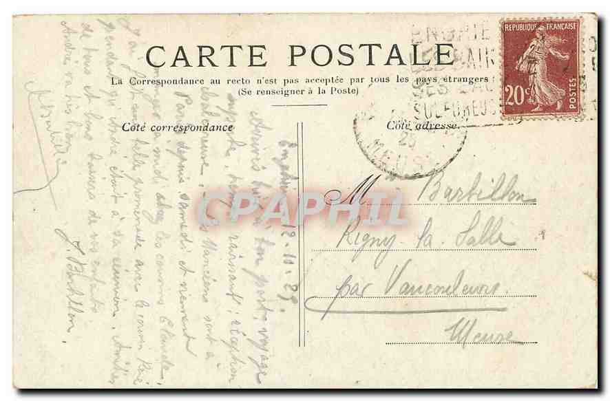 CPA Paris La Madeleine  — Verso