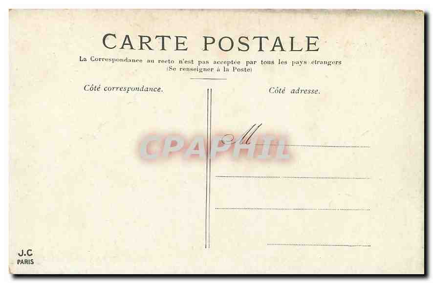 CPA Paris La Cour du Carrousel  — Verso
