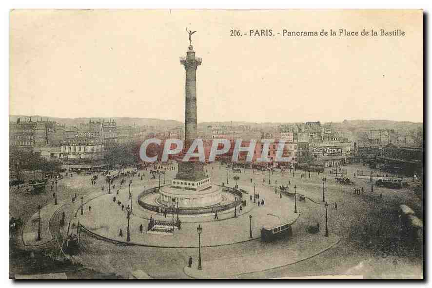 CPA Paris Panorama de la Place de la Bastille 