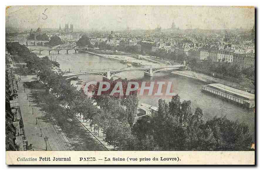 CPA Collection Petit Journal Paris La Seine vue prise du Louvre 