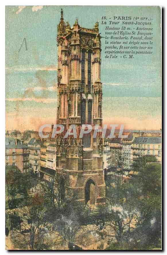CPA Paris La Tour Saint Jacques 