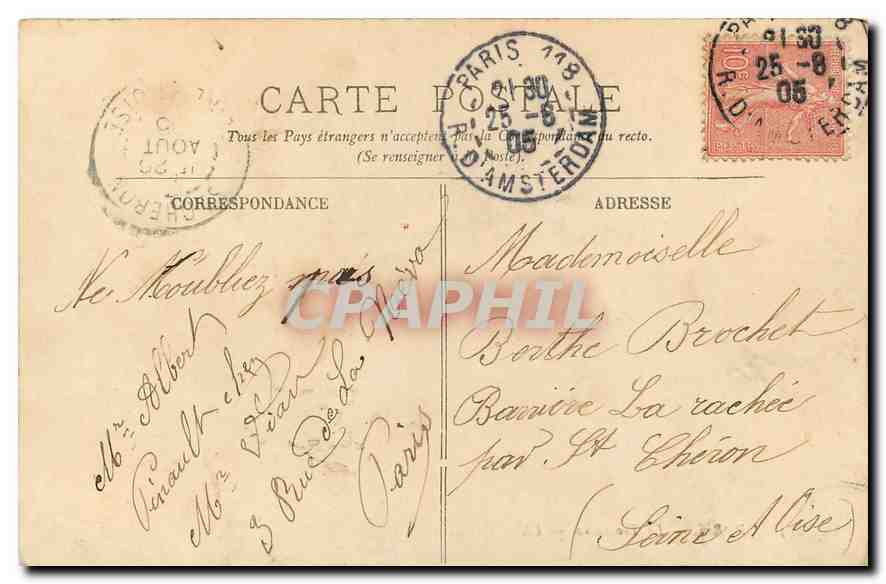 CPA Paris Le Trocadero  — Verso