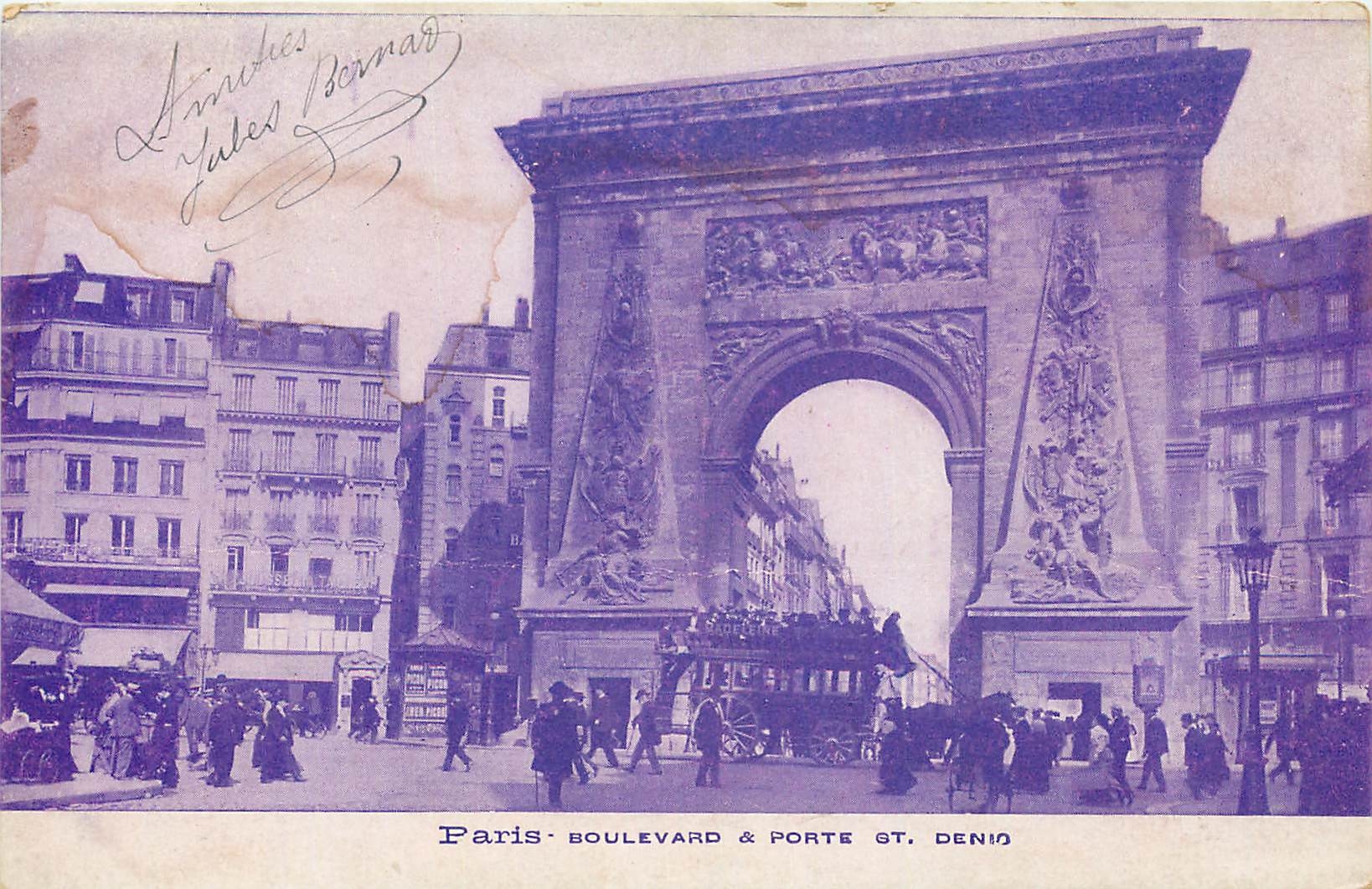 CPA Paris Boulevard et Porte St Denis 