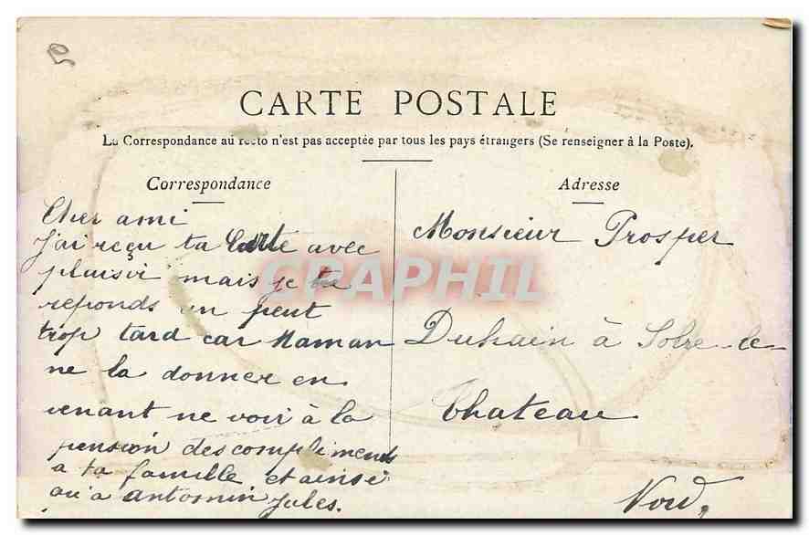 CPA Paris Boulevard et Porte St Denis  — Verso