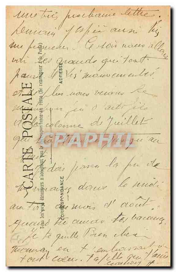 CPA Paris 5 arrt le Pantheon Construit d'apres les plans de Soufflot en 1764  — Rückseite