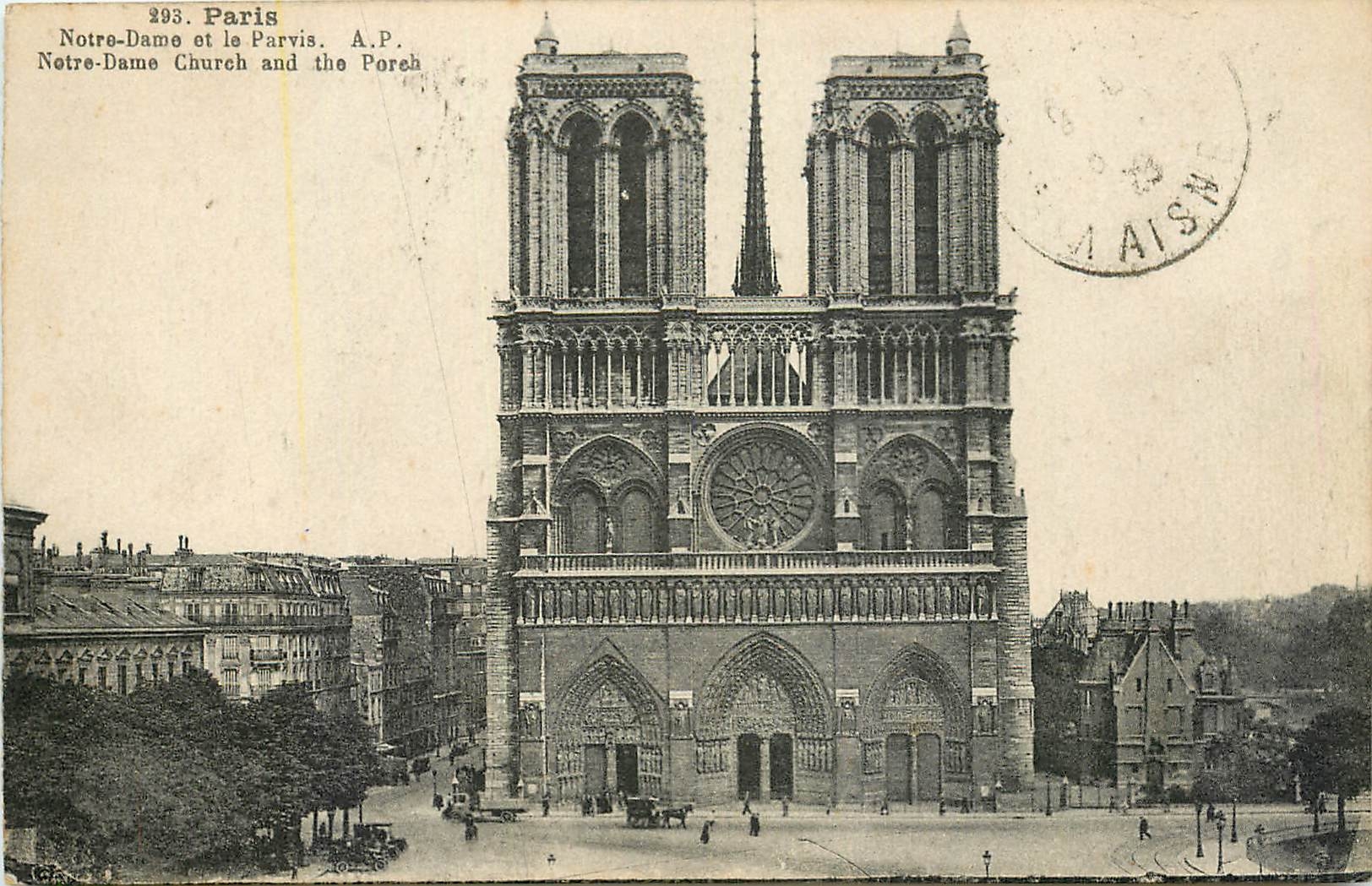CPA Paris Notre Dame et le Parvis 