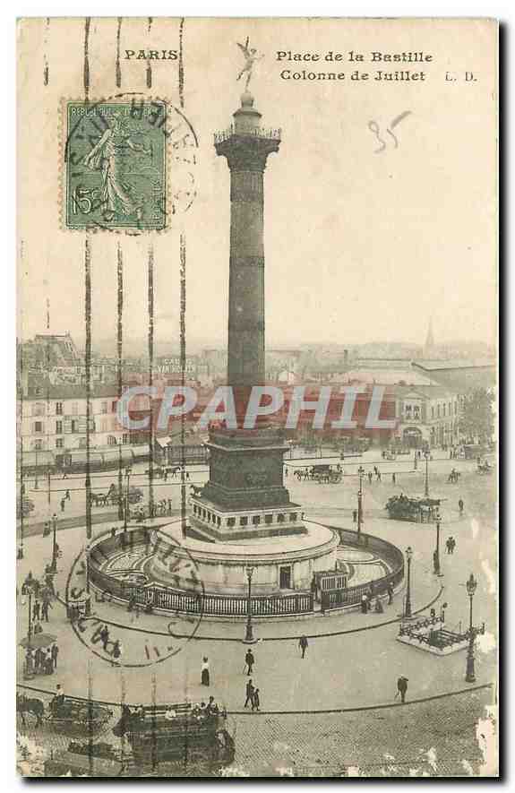 CPA Paris Place de la Bastille Colonne de Juillet 